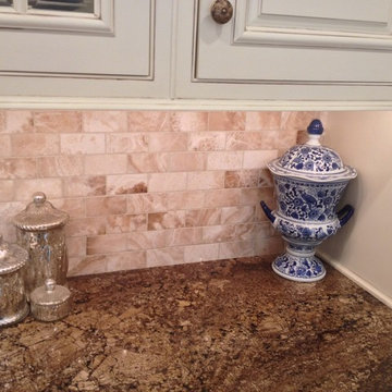 jewel box kitchen with stone impressions and luxe cream onyx - mahwah kitchen