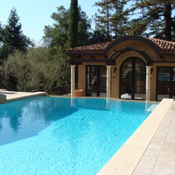 Tuscan Pool House - Windows And Doors