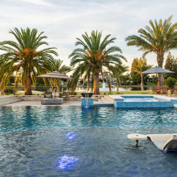 Custom Pool, Spa and Patio Area