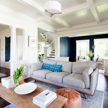 My Houzz: Soothing Blues and Organic Style in a 1912 Fixer-Upper
