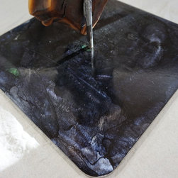 18" Patina Metal Stand - Game Room And Bar Decor