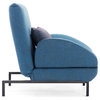 Conic Arm Chair Sleeper, Sleeper Cowboy Blue Body & Shadow Grid Cushion