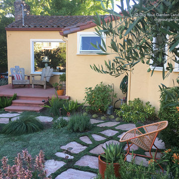 A Vibrant Updated Landscape For A Spanish-Style Bungalow in San Anselmo, CA