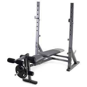 Xmark International Olympic Weight Bench With Leg And Preacher