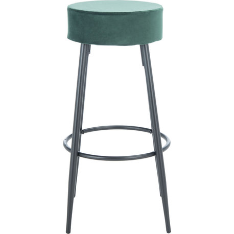 Bohden Round Bar Stool - Malachite Green, Black