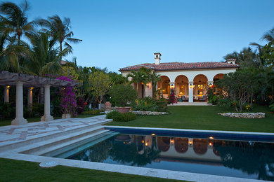 Tuscan exterior home photo in Miami