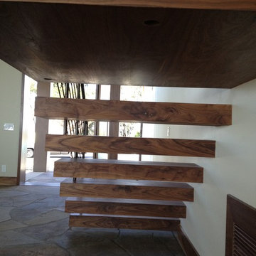 KB's Custom Walnut Cantilever Staircase - San Clemente, CA