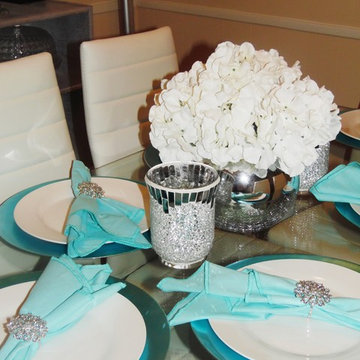 Teal & White