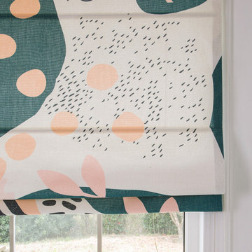 Leaf Street Quick Fix Washable Flat Fold Roman Shades, Window Blinds