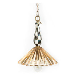 Courtly Ballerina Pendant Lamp - Amber | MacKenzie-Childs - Pendant Lighting