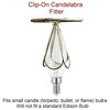 Clip-on Candelabra Lamp Shade, Sand-Linen