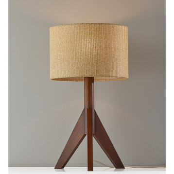Eden 1 Light Table Lamp, Walnut
