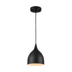 Chloe Lighting Walter Industrial 1 Light Pendant, Matte Black