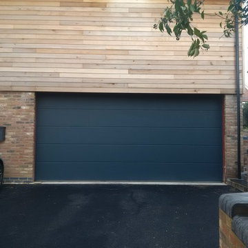 Contemporary Anthracite Grey sectional garage door