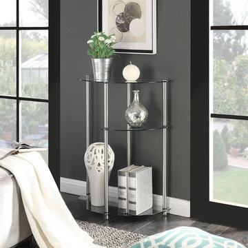 Designs2Go Classic Glass 3 Tier Display Entryway Table