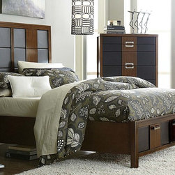 2294-1 Zeigler Brown Cherry Storage Queen Platform Bed - Platform Beds