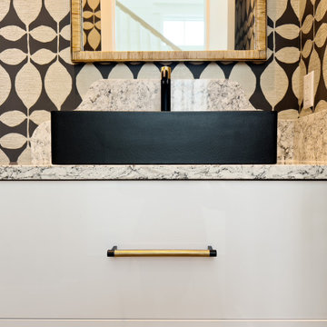 Milano - Olmo Miele-Kitchen + Milano - Bright White Ultra Matte-Butlers Pantry