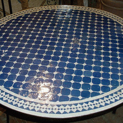 Blue & Natural Cuira Cab Round Table - Products