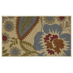 Mohawk - Mohawk Home Soho Crewel Floral Spice, 1' 6"x2' 6" - Care and Cleaning: Area rugs should be spot cleaned with a solution of mild detergent and water or cleaned professionally. Regular vacuuming helps rugs remain attractive and serviceable.