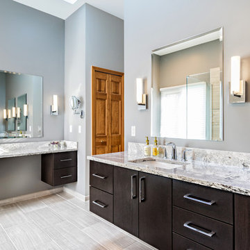Contemporary master bath in Shelby Township