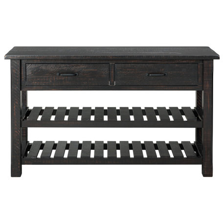 Martin Svensson Barn Door Solid Wood Sofa Console Table Antique Black