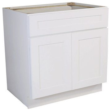 Design House 561506 Brookings 42"W x 34-1/2"H Double Door Base - White