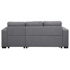 Acme Jacop Sleeper Sectional Sofa With Storage Dark Gray Fabric