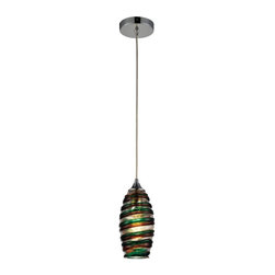 Elk Lighting - Elk Lighting 31338/1LICR Pendant Twister - Ceiling Lighting
