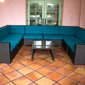 Custom Sunbrella waterproof cushions refresh St. Petersburg resort