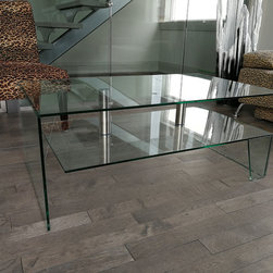 Custom Made Glass Coffee Table - Coffee Tables
