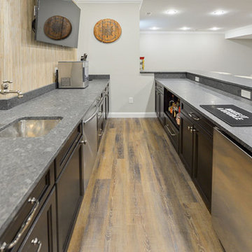 Finished Basement with Fully Equipped Bar and Home Theater
