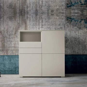 Night white freestanding storage unit by Dall'Agnese
