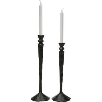 Bollington Aluminum Black Candle Holders