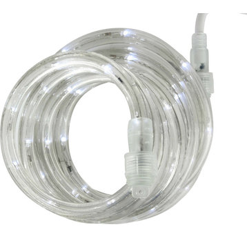 LED Rope Light, 9Ft, 120V, 2-Wire, 1/2", Pack of 6, White
