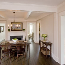 Faux beams, flat ceilings and crown molding