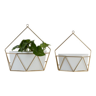 CosmoLiving by Cosmopolitan 14 in. x 10 in. White MGO Planter (Set of 3)