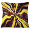 Yellow Purple Black Fantasy Abstract Throw Pillow, 18"x18"