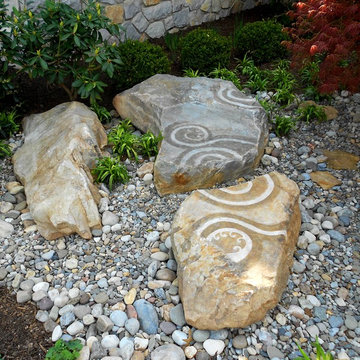 StoneRock Garden  Landscape Feature: "Seperated by Time" in the rock garden