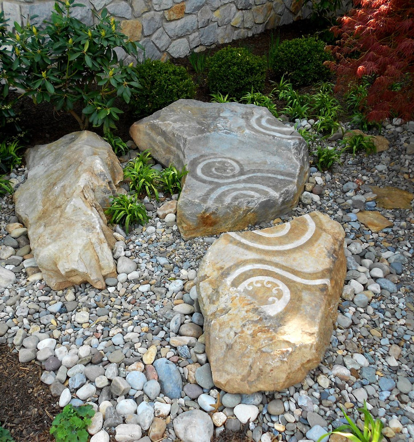 StoneRock Garden Landscape Feature: "Seperated by Time" in the rock garden