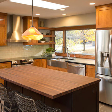 River Falls, WI Cherry Wood Kitchen