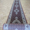 2'7"x24'5" Handmade Fine Red Mahi Tabriz Persian Rug Wool and Silk