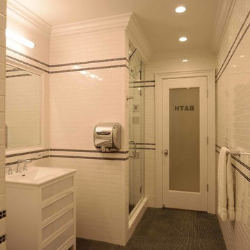 Workout area bathroom