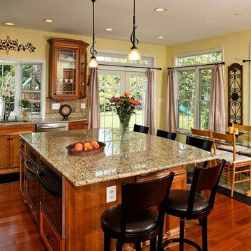 Large Kitchen Addition Opens to Patio for Enhanced Family Living