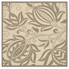 Safavieh Courtyard Cy2961-3001 Natural, Brown Area Rug, 7'x7' Square