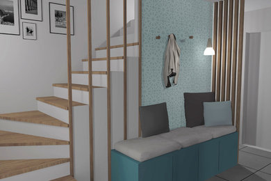 Idées déco pour une entrée scandinave.