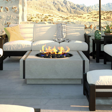 Cronus Square Concrete Fire pit