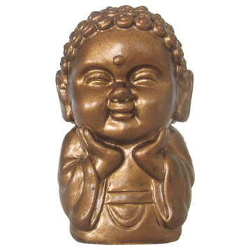 Pocket Buddha Happiness Gold Buddhism Figurine Toy