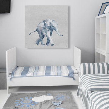 "Quiet Elephant II" Painting Print on Wrapped Canvas