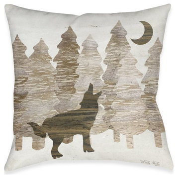 Howling Woods Indoor Decorative Pillow, 18"x18"