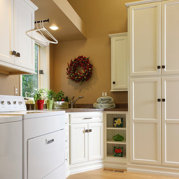 Door style: Pendleton W  |  Species: Cherry  |  Finishes: Truffle and Coffee
